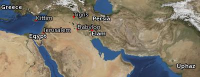 Satellite image of the places in Daniel