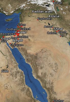Satellite image of the places in Genesis