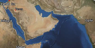 Satellite image of the places in Job
