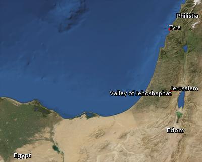 Satellite image of the places in Joel