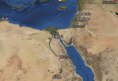 Satellite image of the places in Nahum